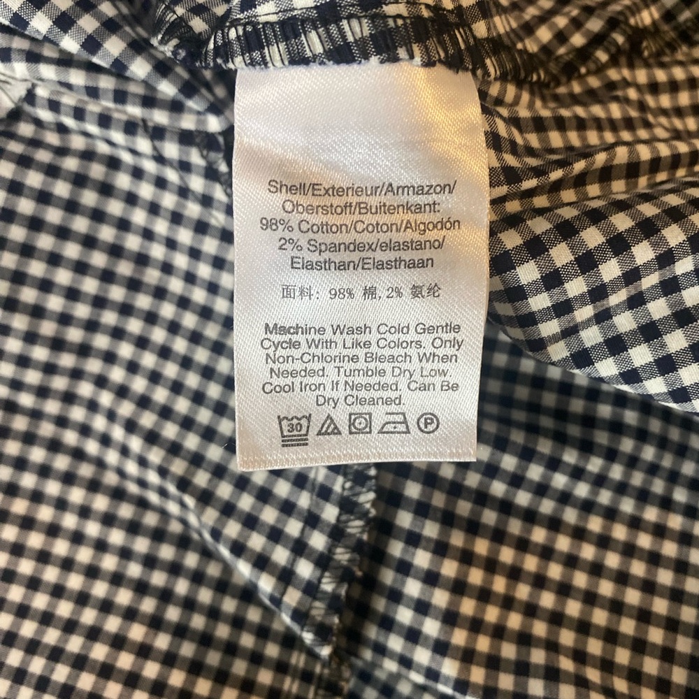 Donna Karan Gingham Midi Dress Puff Sleeve Tie Waist Black and White Size 6 - Picture 7 of 11